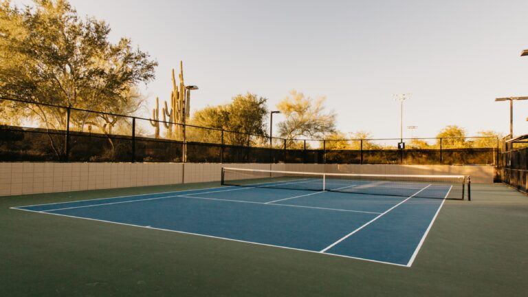 asphalt tennis court